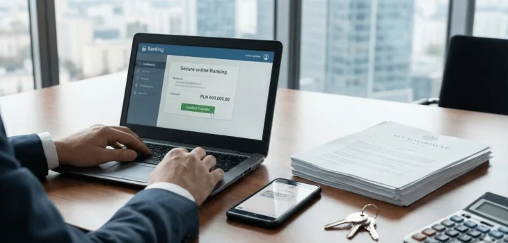 Jak bezpiecznie wykonać duży przelew na zakup mieszkania - limity, autoryzacja i procedury w bankowości internetowej?